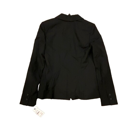 Halogen Stretch One Button Blazer Women's Size 4 Black Career Wear - Picture 3 of 6